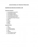 ANÁLISIS ORIGINAL DEL PROCESO DE PRODUCCIÓN