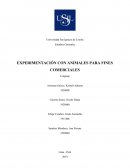 Experimentación de animales para fines comerciales
