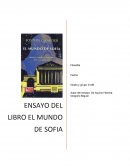 ENSAYO DEL LIBRO EL MUNDO DE SOFIA