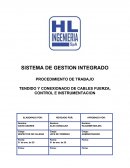 TENDIDO Y CONEXIONADO DE CABLES FUERZA, CONTROL E INSTRUMENTACION