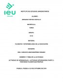 POSTURA FILOSÓFICA PERSONAL DE LA EDUCACIÓN TOMANDO EN CUENTA LAS DISTINTAS ÉPOCAS