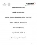 Estadistica basica, Evidencia de aprendizaje: Informe de resultados.