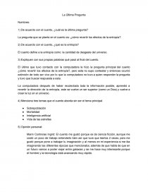 La última pregunta. Página 1