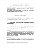 Analisis del codigo deontologico
