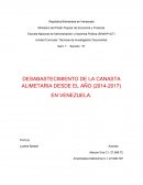 DESABASTECIMIENTO DE LA CANASTA ALIMETARIA DESDE EL AÑO (2014-2017)