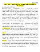 Efecto de la temperatura en la corriente eléctrica, imanes y electroimán