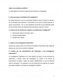 Problema científico e Investigación Exploratoria