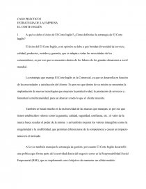 CASO PRÁCTICO I ESTRATEGIA DE LA EMPRESA EL CORTE INGLÉS. Página 1