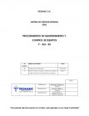 TECNASIC S.A. SISTEMA DE GESTION INTEGRAL
