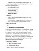 DETERMINACION DE RESISTIVIDAD ELECTRICA DE MUESTRAS DE SUELO Y ADITIVOS DE PUESTA A TIERRA