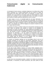 Comunicación Digital vs Comunicación Tradicional. Página 1
