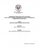 EJERCICIO SOBRE PRONÓSTICOS DE VENTA