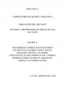 LABORATORIO DE QUIMICA ORGANICA "OBTENCION DEL METANO"