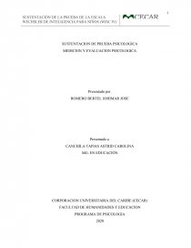SUTENTACION DE PRUEBA WISC. Página 1