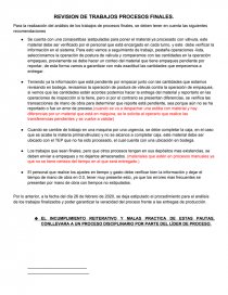 REVISION DE TRABAJOS PROCESOS FINALES. Página 1