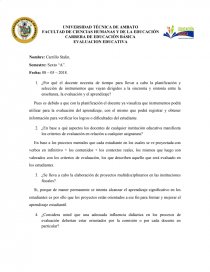 EVALUACION EDUCATIVA. Página 1