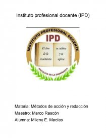 Métodos de acción y redacción. Página 1
