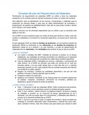 MRP Entradas del plan de requerimiento de materiales