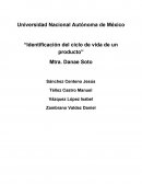Identificación del ciclo de vida de un producto