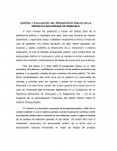 CONTROL Y EVALUACION DEL PRESUPUESTO PÚBLICO EN LA REPUBLICA BOLIVARIANA DE VENEZUELA