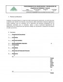 Procedimiento de Mantención de equipos en terreno y en taller