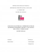 ESTRATEGIAS PARA OPTIMIZAR LA COMPRENSIÓN LECTORA DE LOS NIÑOS DEL 4TO GRADO DE LA SECCIÓN “C” DE LA ESCUELA BÁSICA PÚBLICA “FEDERICO HANDS"