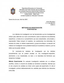 METODOS DE INVESTIGACION POSITIVISTAS. Página 1