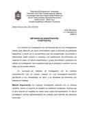 METODOS DE INVESTIGACION POSITIVISTAS