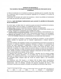 Foro Temático Estrategias de control de inventarios. Página 1