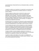 QUE IMPORTANCIA TIENE DENTRO DE LAS ORGANIZACIONES LA GESTION DE CALIDAD