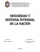 Seguridad y Defensa Integral de la Nación