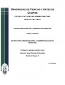 ESTRUCTURA ORGANIZACIONAL Y ADMINISTRACCION DE NEGOCIOS