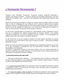 Formación permanente, formación continua, desarrollo profesional o similares