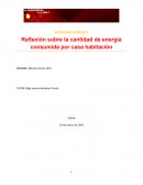 Reflexión sobre la cantidad de energía consumida por casa habitación