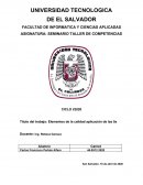 Elementos de la calidad aplicación de las 5s