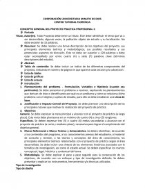 CONCEPTO GENERAL DEL PROYECTO PRACTICA PROFESIONAL. Página 1