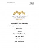 Proyecto de aplicación de presupuesto en una empresa