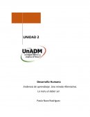 Unidad 2. Evidencia de aprendizaje. Desarrollo humano