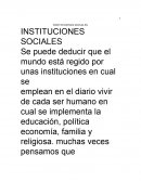Ensayo instituciones sociales