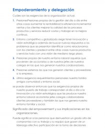 Empoderamiento y delegación. Página 1