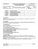 Control de Producto NO Conforme