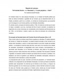 Reporte de Lecturas: “El Contrato Social – J-J. Rousseau” y “La paz perpetua – I. Kant”