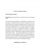 Informe de la práctica comunitaria Centro de integración popular