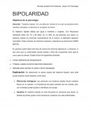 BIPOLARIDAD Objetivos de la psicología