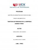 Gestion de personas en la empresa Subway-Peru