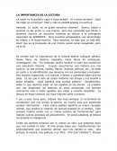 La importancia de la lectura