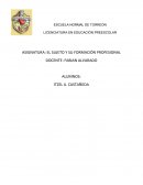 EL SUJETO Y SU FORMACIÓN PROFESIONAL