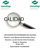 EJERCICIO DE TECNICAS DE CALIDAD.- manejo de un producto no conforme