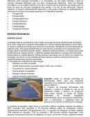 ENERGÍAS RENOVABLES Y NO RENOVABLES EN ARGENTINA