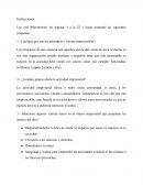 Explique qué son los principios y valores empresariales?